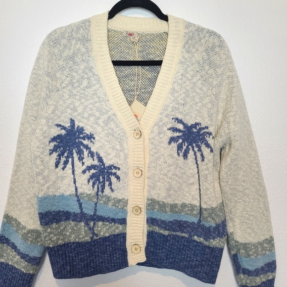 FAHERTY Island Time Coastal Organic Cotton Cardigan NWT Size Small - Picture 5 of 11
